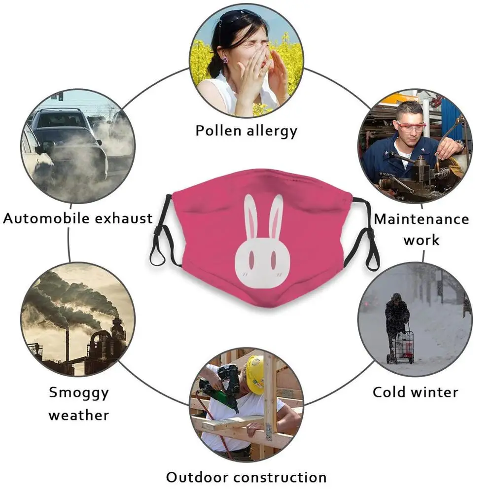 

Bunny From Usagi's Umbrella 3d Print Reusable Mouth Mask Washable Filter Anti Dust Face Mask Anime Anime Girl Bunny