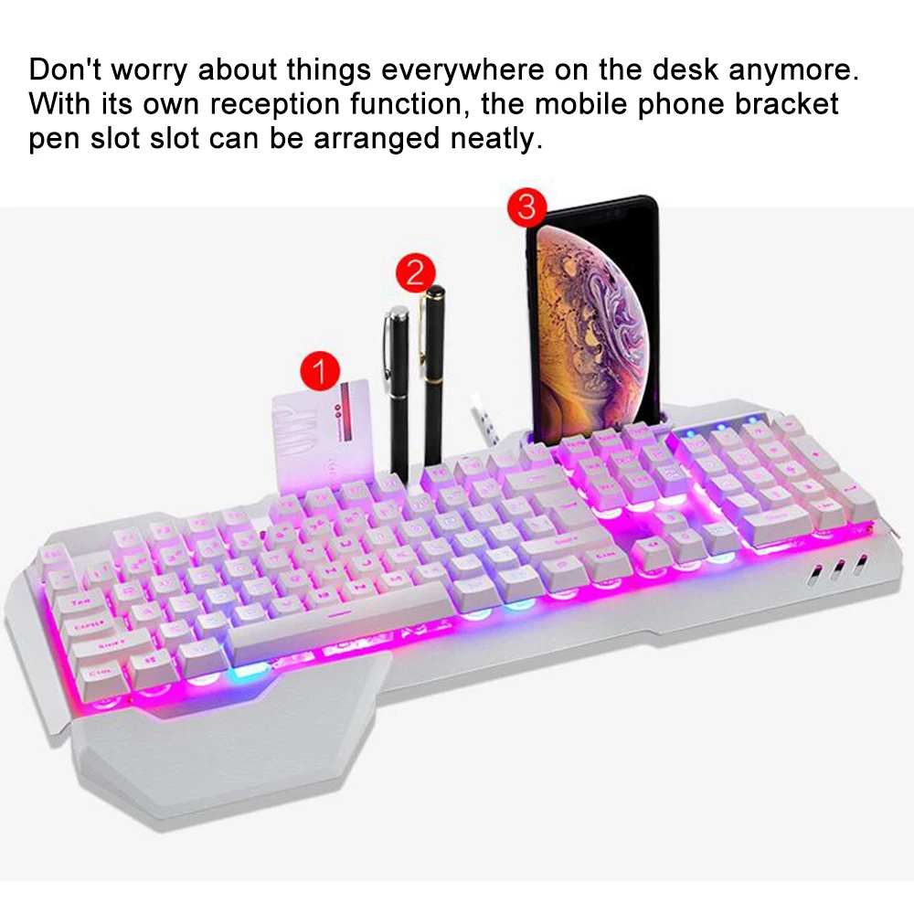 Проводная игровая клавиатура и мышь 3200 DPI RGB Радуга с подсветкой