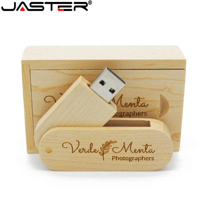 JASTER (более 10 шт. бесплатный логотип) деревянный USB флеш накопитель Флешка 8 ГБ 16 32 64