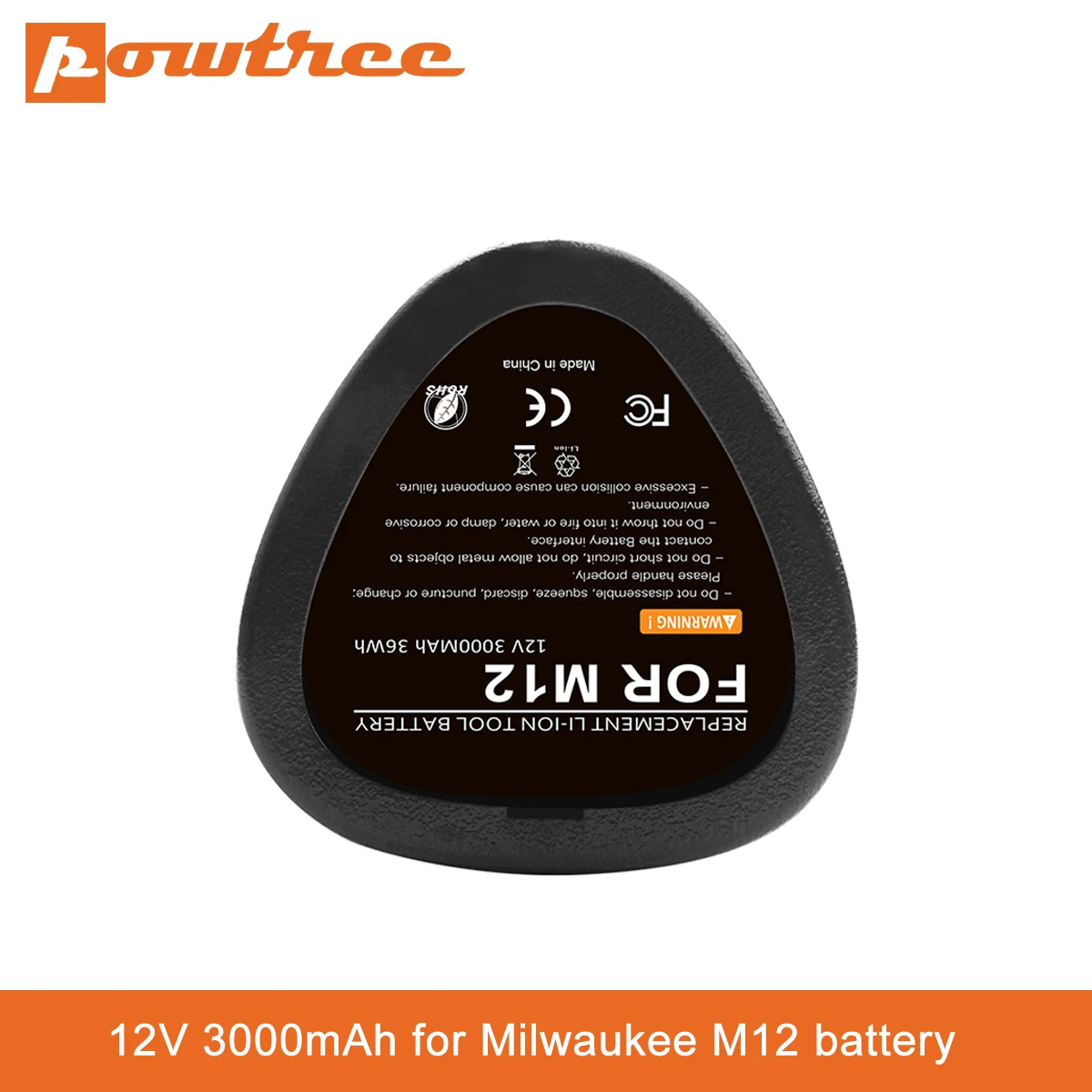 Литий ионный аккумулятор Powtree 12 В 2440 Ач для электроинструмента Milwaukee M12 XC 48 11 2402 2411