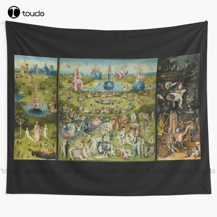 

New The Garden Of Earthly Delights By Hieronymus Bosch (1480-1505) Tapestry Tapestry Sites Background Wall Printed Tapestry