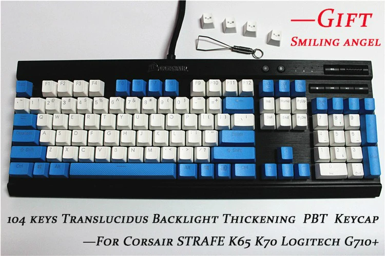 MP 108/87 клавиш Просвечивающая подсветка PBT Keycap для Corsair STRAFE K65 K70 Logitech G710+ Проводная USB механическая клавиатура Keycap