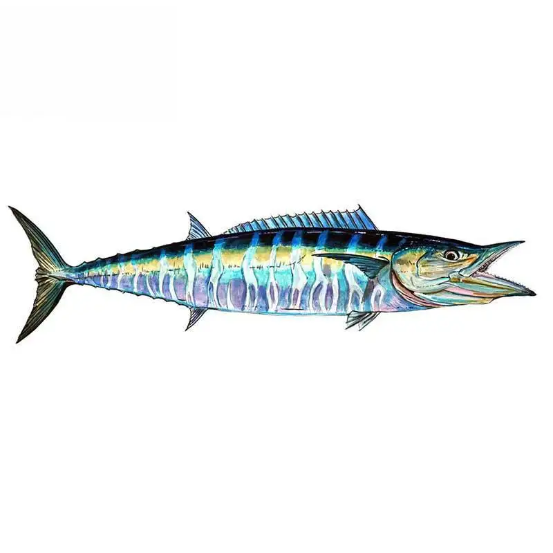 

High Quality Vinyl Wahoo Fish Sticker Car Home Truck SUV Boat Decal Animal Car Stickers Graphics,13cm*3cm