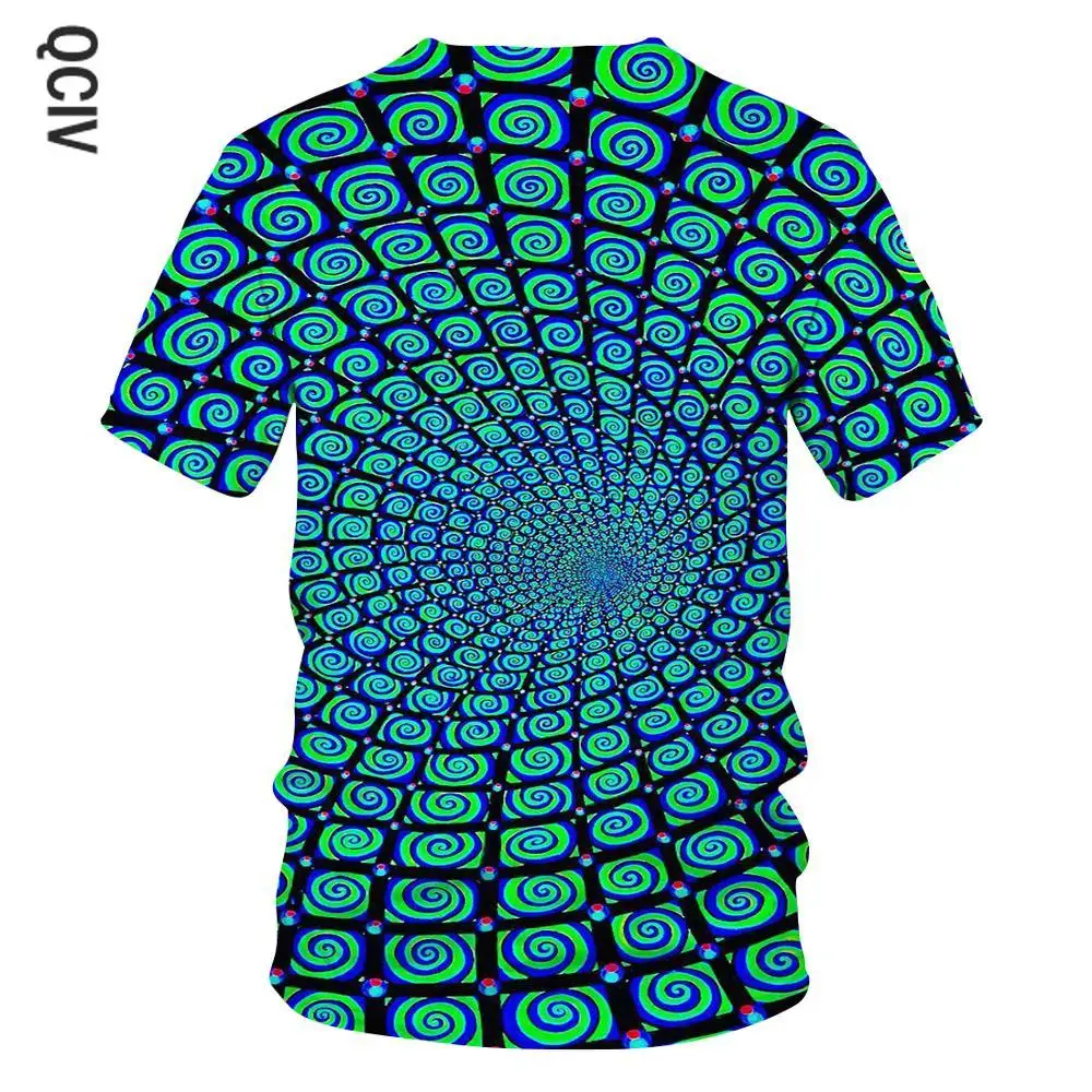 

New men and women personality swirl color European and American animation 3D printed t-shirt cool fashion comfortable short