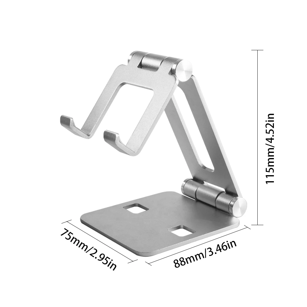 

New Desktop Phone Folding Stand Adjustable Mobile Phone Holder Home Office Aluminum Alloy Non-slip Rack