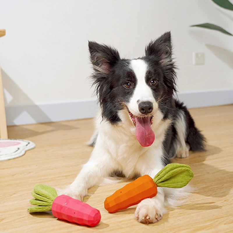 

Toys for Dogs Ball Interactive Toys Dog Chew Toys Tooth Cleaning Elasticity Small Big Dog Toys Rubber Pet Radish Toys 5*12CM