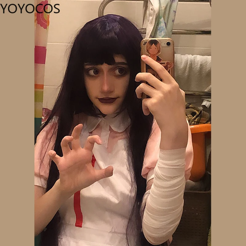 YOYOCOS Danganronpa Dangan Ronpa 2 Mikan Tsumiki Cosplay Costume Halloween Carival Party Costume Cute Uniform Sets Woman Dress