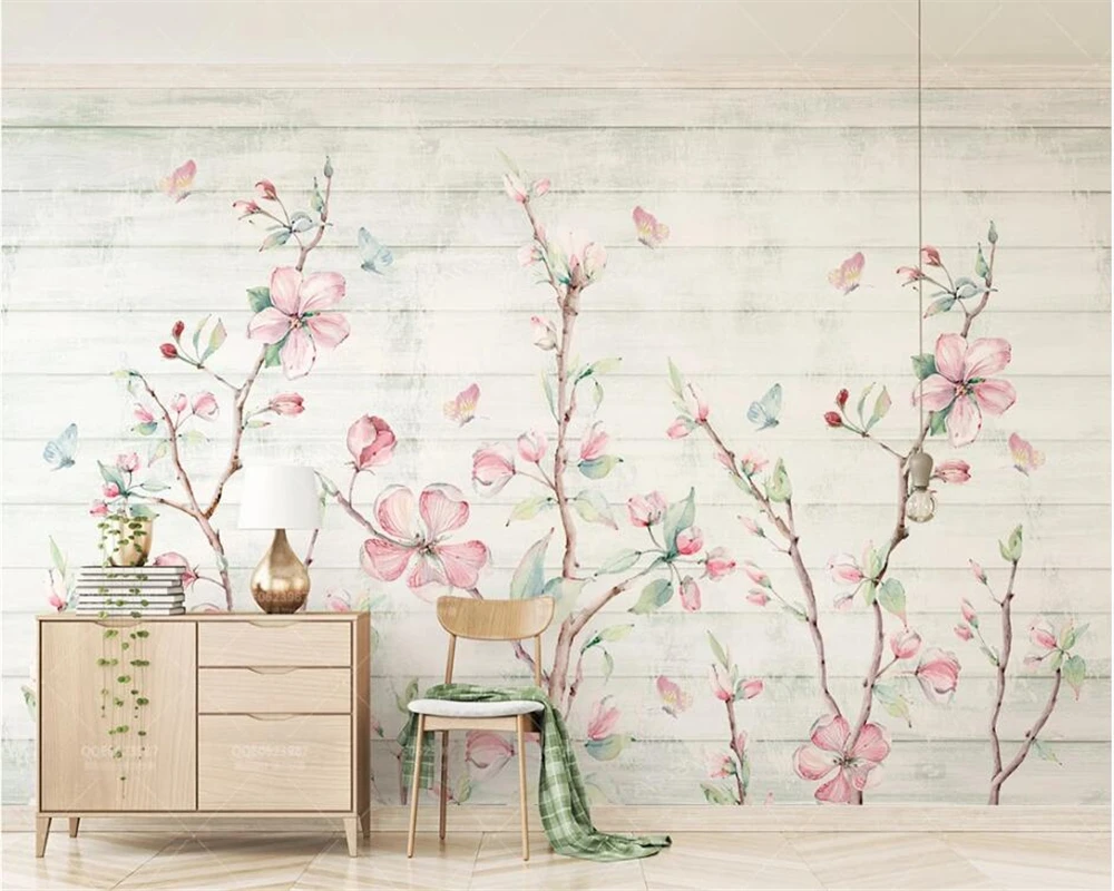 3d обои по индивидуальному заказу маленькая свежая ручная роспись акварель