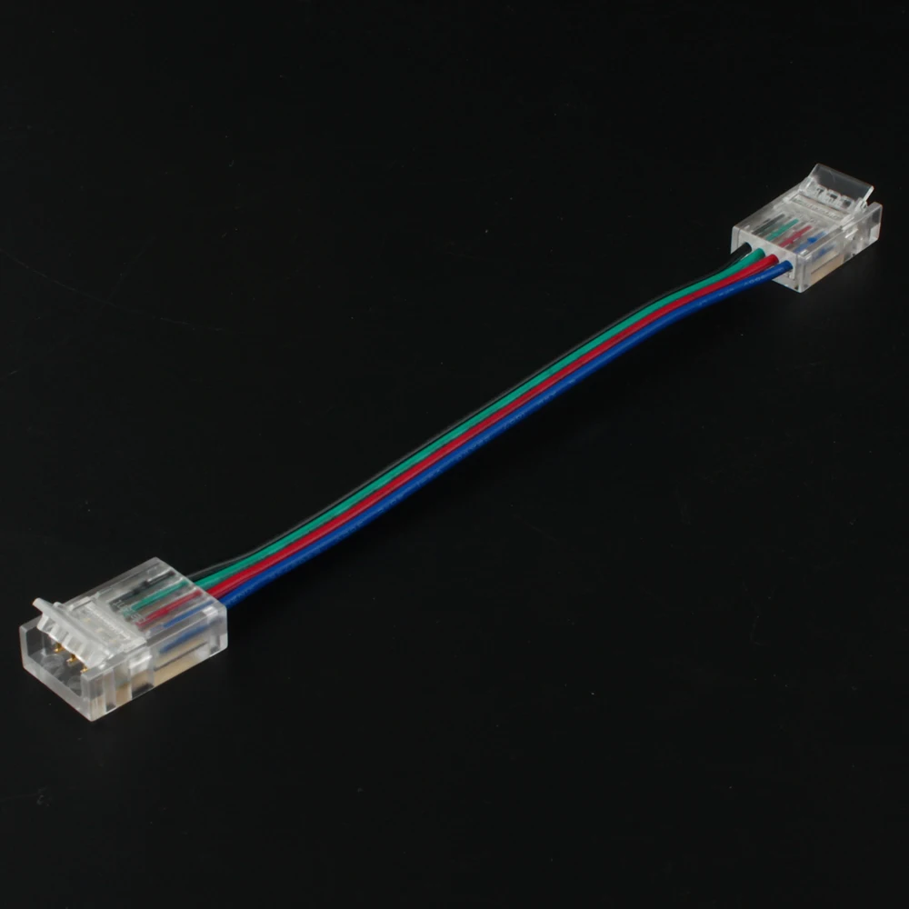 

5 PCS LED Strip Light PCB Connector Adapter 4PIN 10MM PVC Use For SMD 5050 3528 2835 5630 RGB LED Flex Strip Home Decor