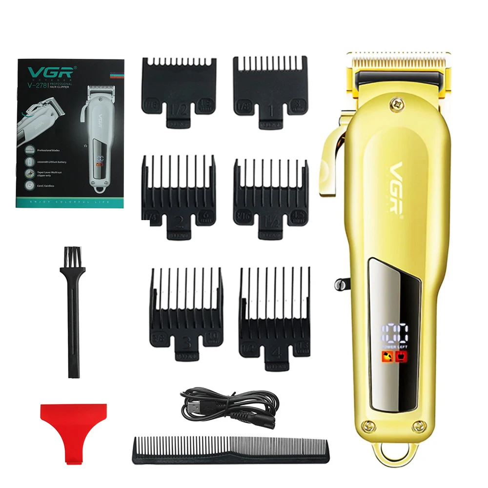 

All-Metal Barber Hair Clipper Professional Electric Hair Trimmer Men Cordless Hair Cutter Razor Machine Hair Cut Rechargeable
