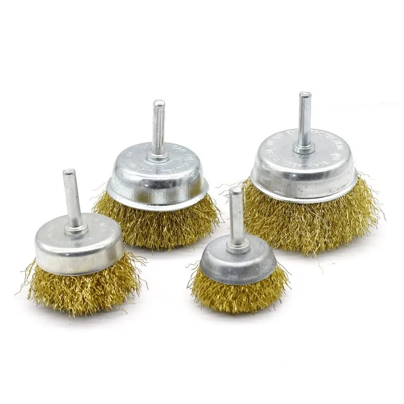 

38/50/60mm Bowl Shape Steel Wire Brush 30mm Length For Grinding Rust Cleaning Paint Electric Drill Hand Remover Tools