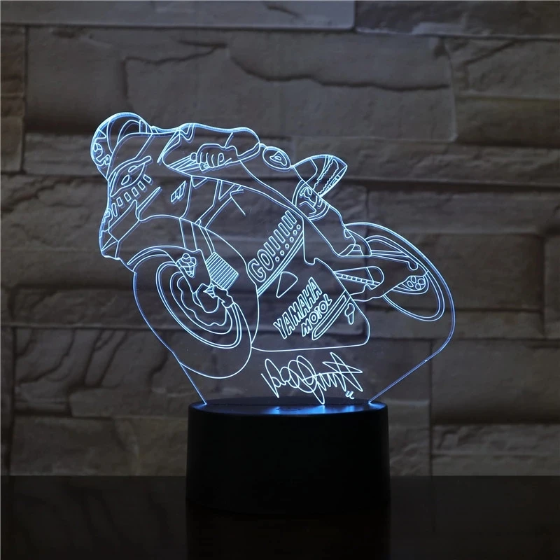 Светодиодная Ночная лампа для езды на мотоцикле 7 цветов с сенсорным управлением