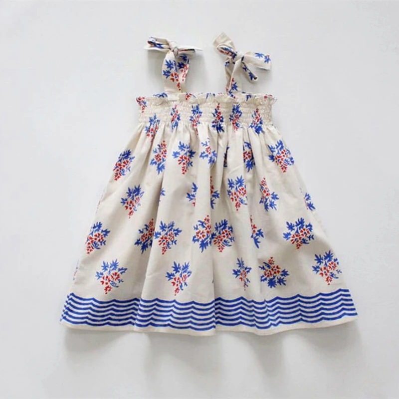 Платье для маленьких девочек с цветочным рисунком Детская испанская
