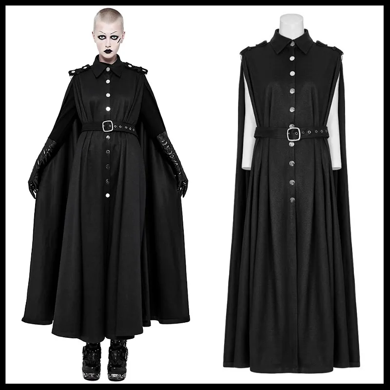 Мужская/Женская Длинная накидка в стиле панк-рейва | Женская одежда