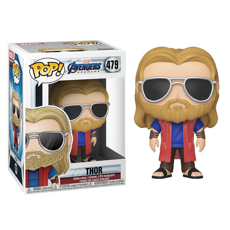 бледный розовато-серый FUNKO POP Marvel Мстители: эндшпиль танос Тор Человек-паук Халк Стэн ли Железный ПВХ фигурка игрушки для детей Рождественский подарок - Цвет: бледный розовато-серый