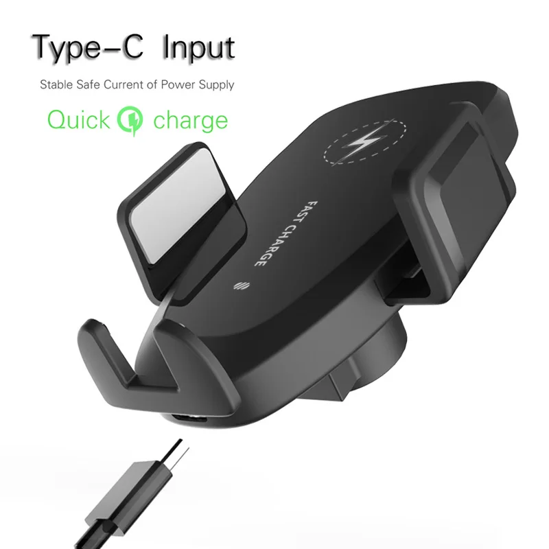 

Smart 15W Car Wireless Charger for iPhone 12 11 XS XR X 8 Samsung S20 S10 Magnetic Type C Infrared Sensor Phone Holder Mount