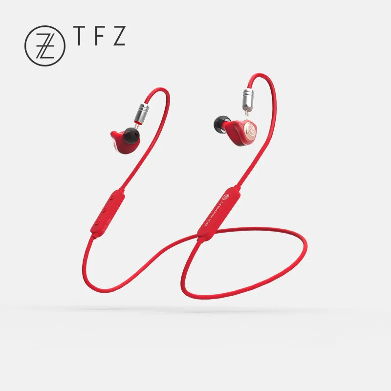 red Ароматный Zither TFZ Air King Bluetooth наушники в ухо HD Динамический драйвер HIFI монитор с 2pin/0,78 мм съемный кабель - Цвет: red