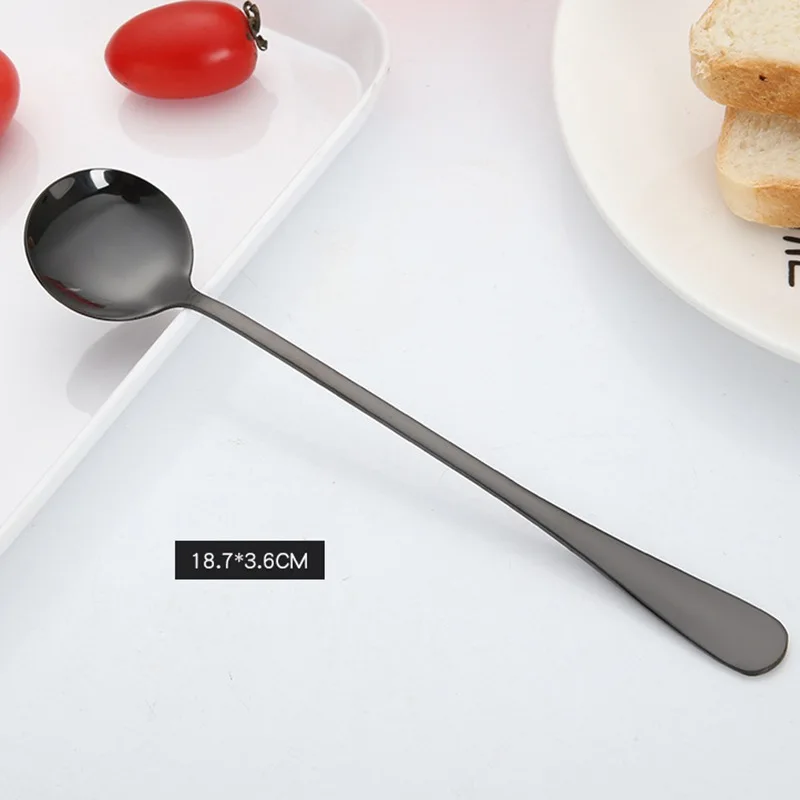Креативная ложка-мешалка из нержавеющей стали ложка для льда титановая черная