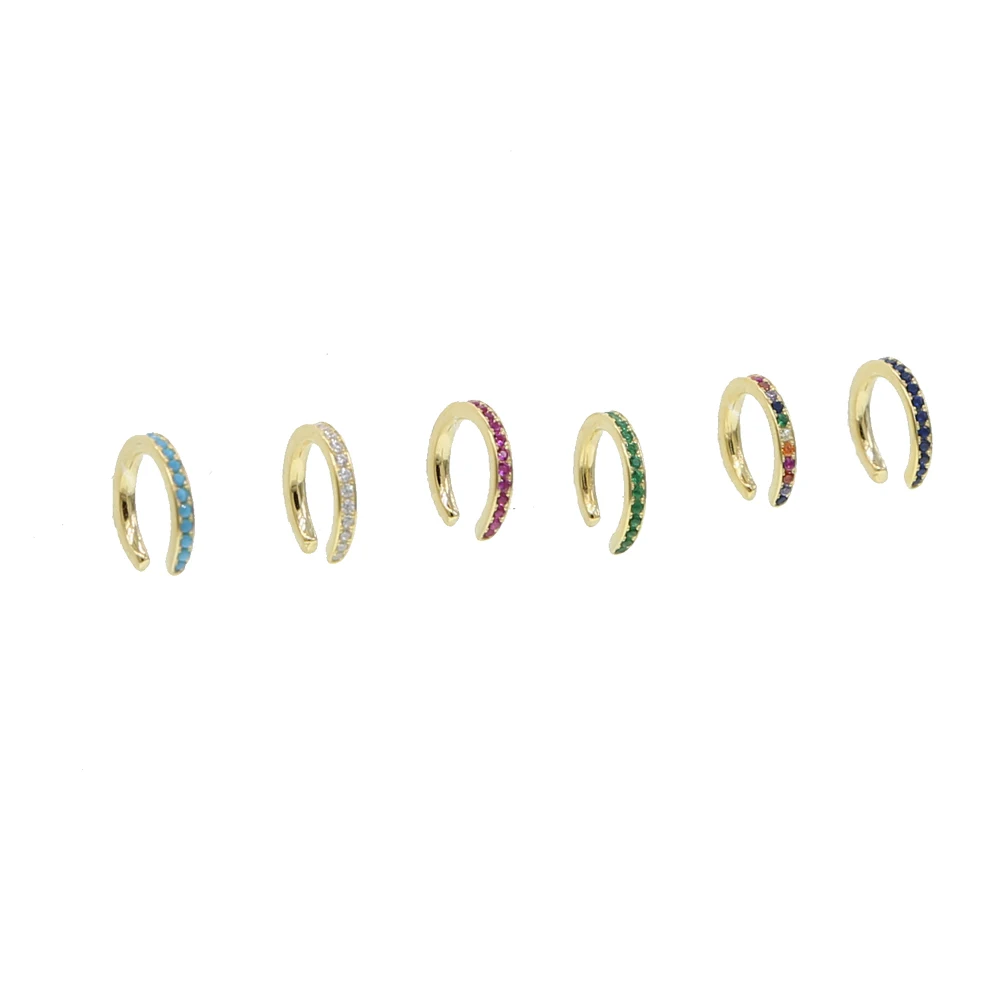 Женские серьги манжеты без пирсинга золотистые из стерлингового серебра 925 пробы