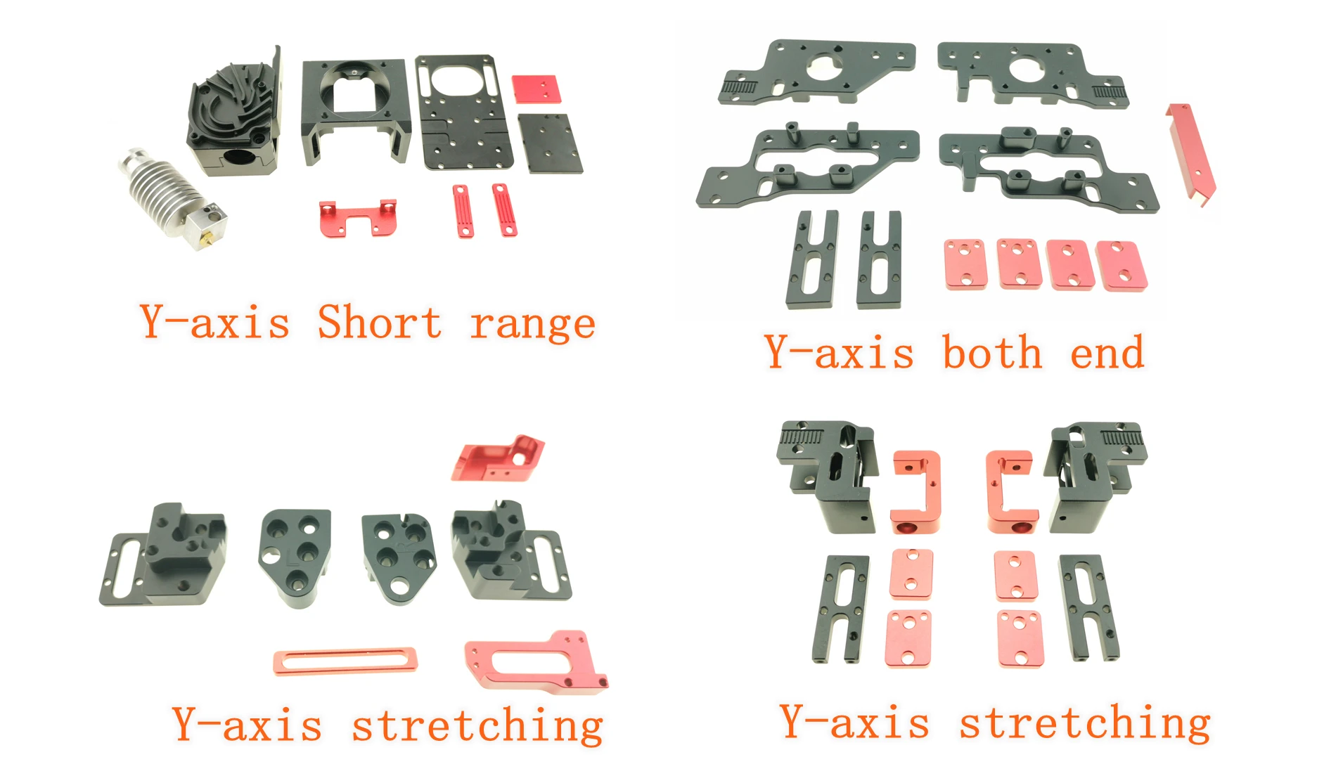 1set 2020 Aluminum Profile Extrusion Frame CNC frame accessories X Y Platform Fixed with Screw for Voron 2.4 3d printer parts
