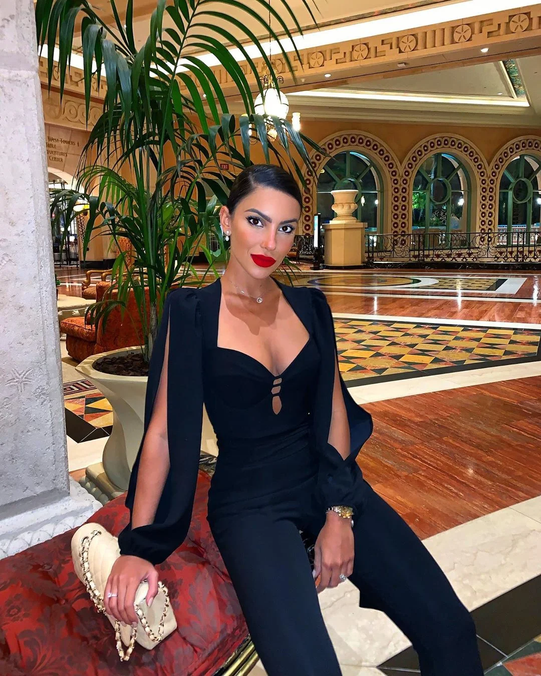 Высококачественный черный красный Облегающий комбинезон с длинным рукавом