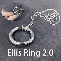 ellis ring 2 0 magic tricks stage close up magia ring vanishing magie rng and chain separation magica illusion gimmick props