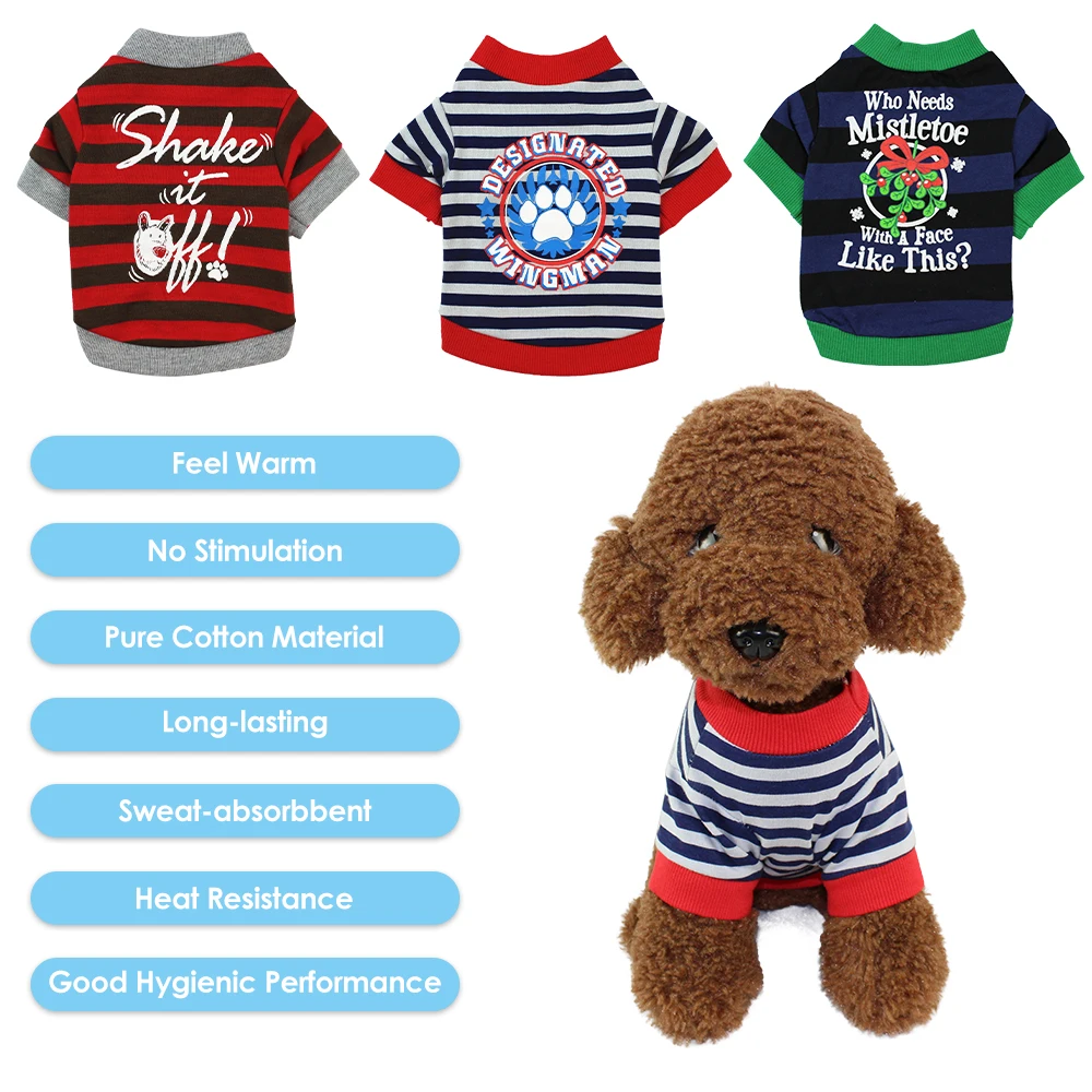 Pet Shirts Dog T-Shirts Pet Printed Clothes Pet Spring Autumn Winter Clothes Keep Warm Clothing for Small Medium Large Dogs Cats