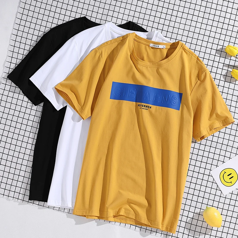 Повседневные Брендовые мужские футболки с принтом из 100% хлопка короткие LC25 1227 |