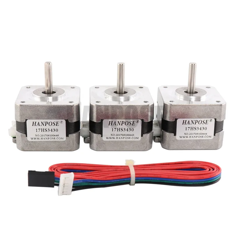 3 шт./лот Nema17 шаговый двигатель для 12VDC 2800g. См 34 мм длина 4-свинец 17HS3430 17 мотор для ЧПУ 3D-принтеры