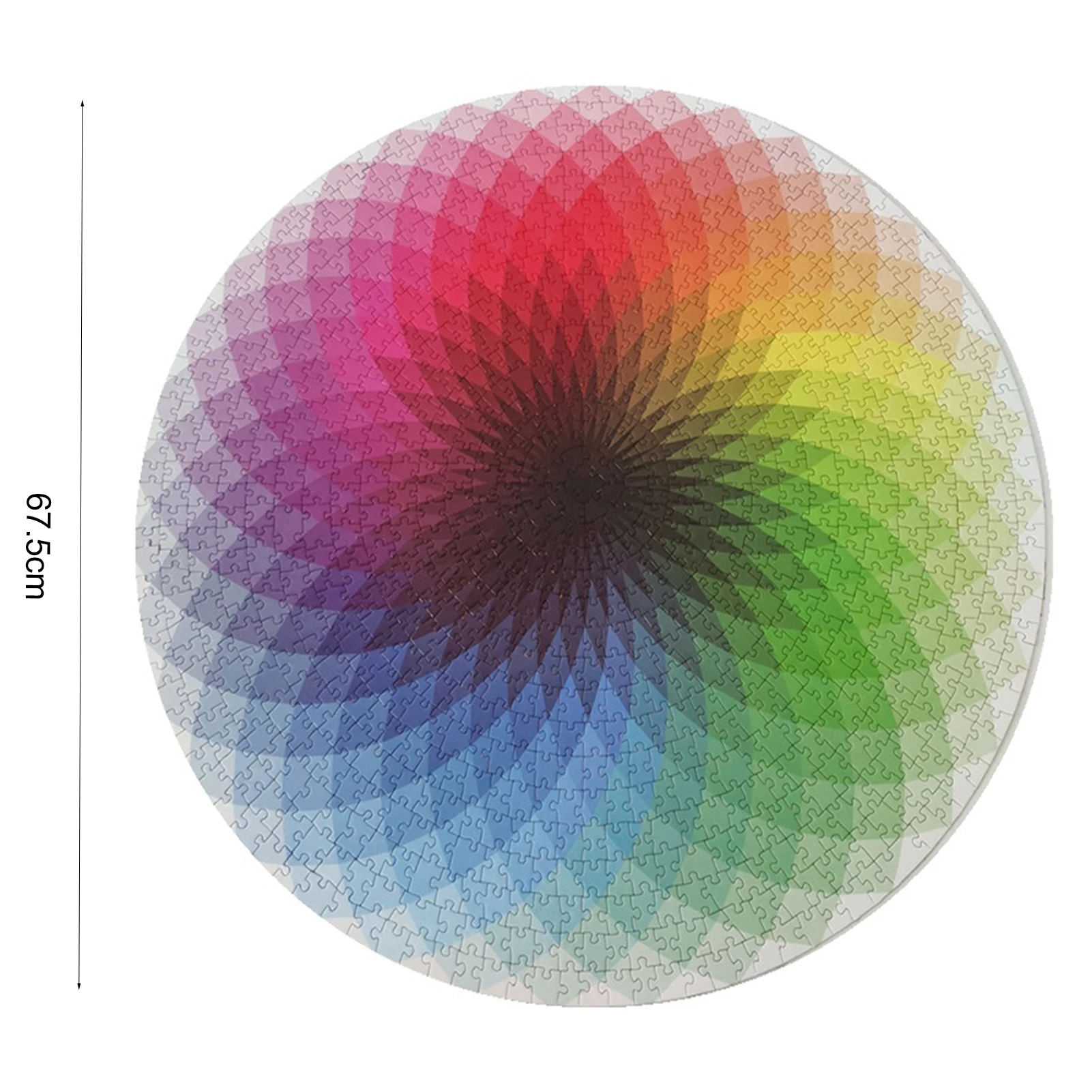 

1000Pcs Puzzle Self Assembly Round DIY Rainbow Kids Educational Interactive Interesting Toy for Parent-child Activities