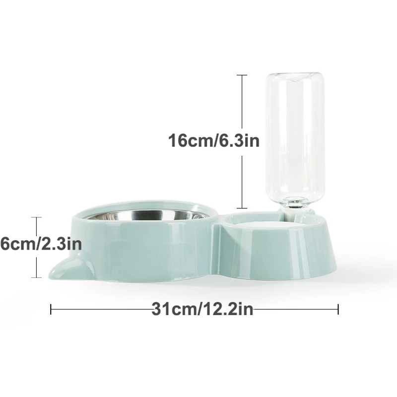 MESNUG кошачья головка двойные кошачьи чаши Съемная нержавеющая сталь Нетоксичная
