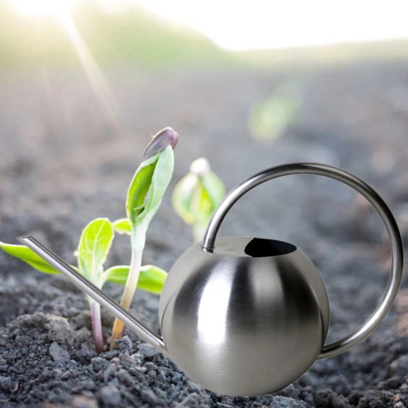 

1L Stainless Steel Watering Can Garden Flower Plants Long Mouth Sprinkling Pot Dropshipping