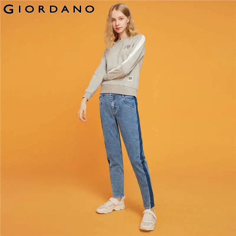 Джинсы Giordano женские прямые до щиколотки со средней посадкой повседневные с