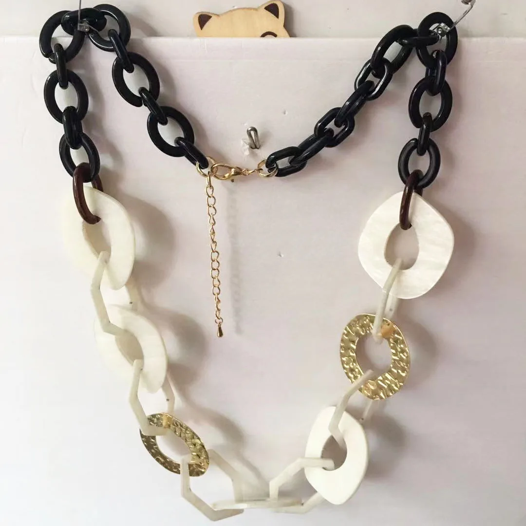 Акриловая пластина полые геометрические ожерелья Европейский стиль Длинная