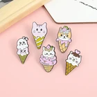 Новая креативная брошь в форме мороженого собака кошка клубника брошь в форме облака эмаль высококачественный сплав ювелирные изделия подарки для детей