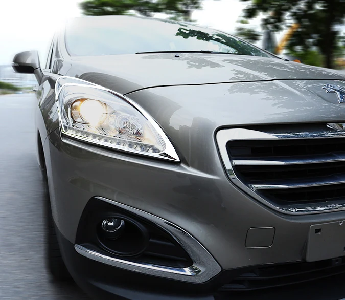 Для Peugeot 3008 2013 2014 2015 рамка фары задняя фара Передняя и абажур декоративная