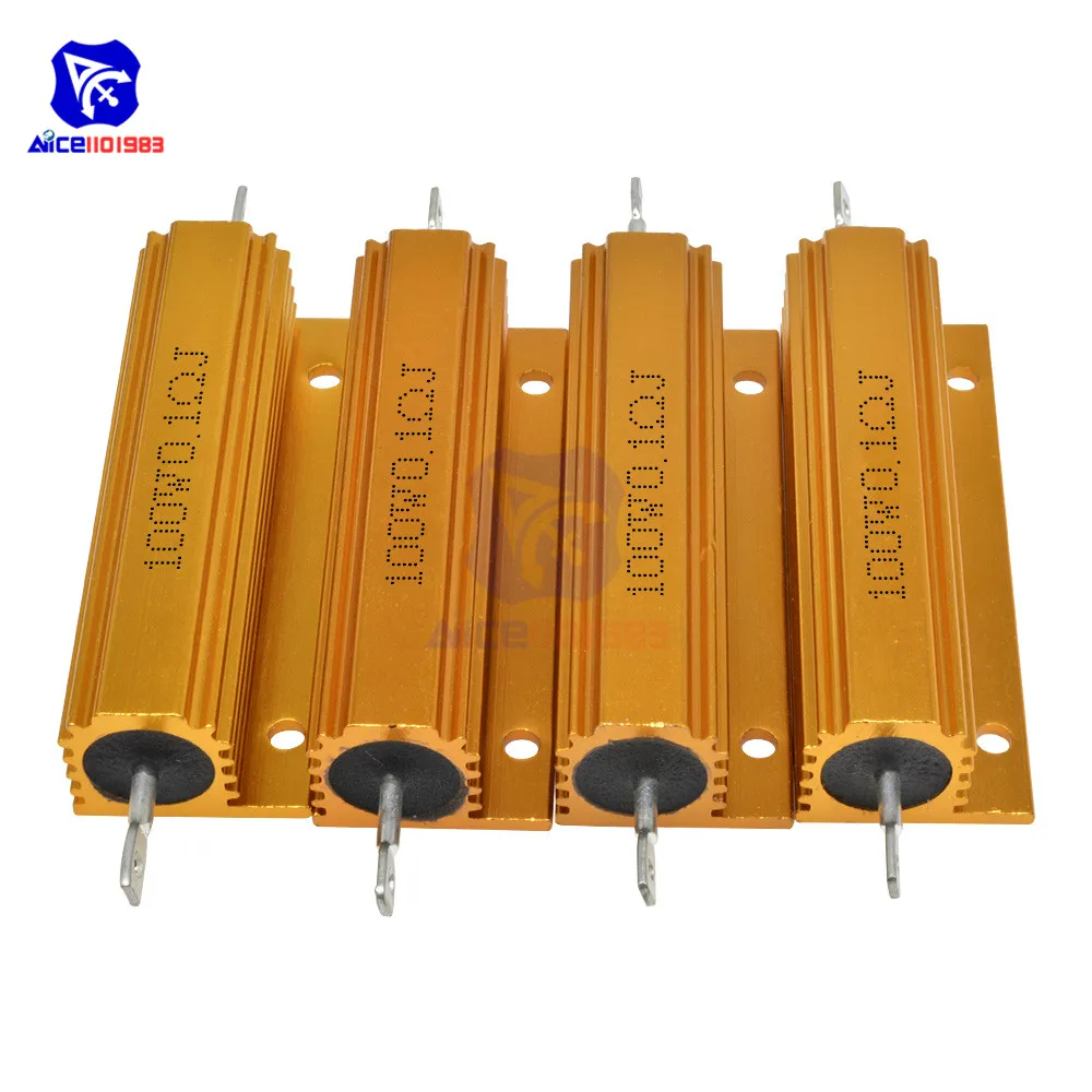 Diymore 100W 0.1R-1KΩ ± 5% проволочный резистор электронный алюминиевый корпус резистор для светодиодный световой делитель частоты сервопривода промышленности