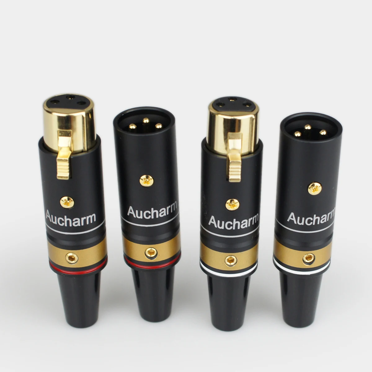 Латунный позолоченный аудиоадаптер в алюминиевом корпусе XLR 3-контактный