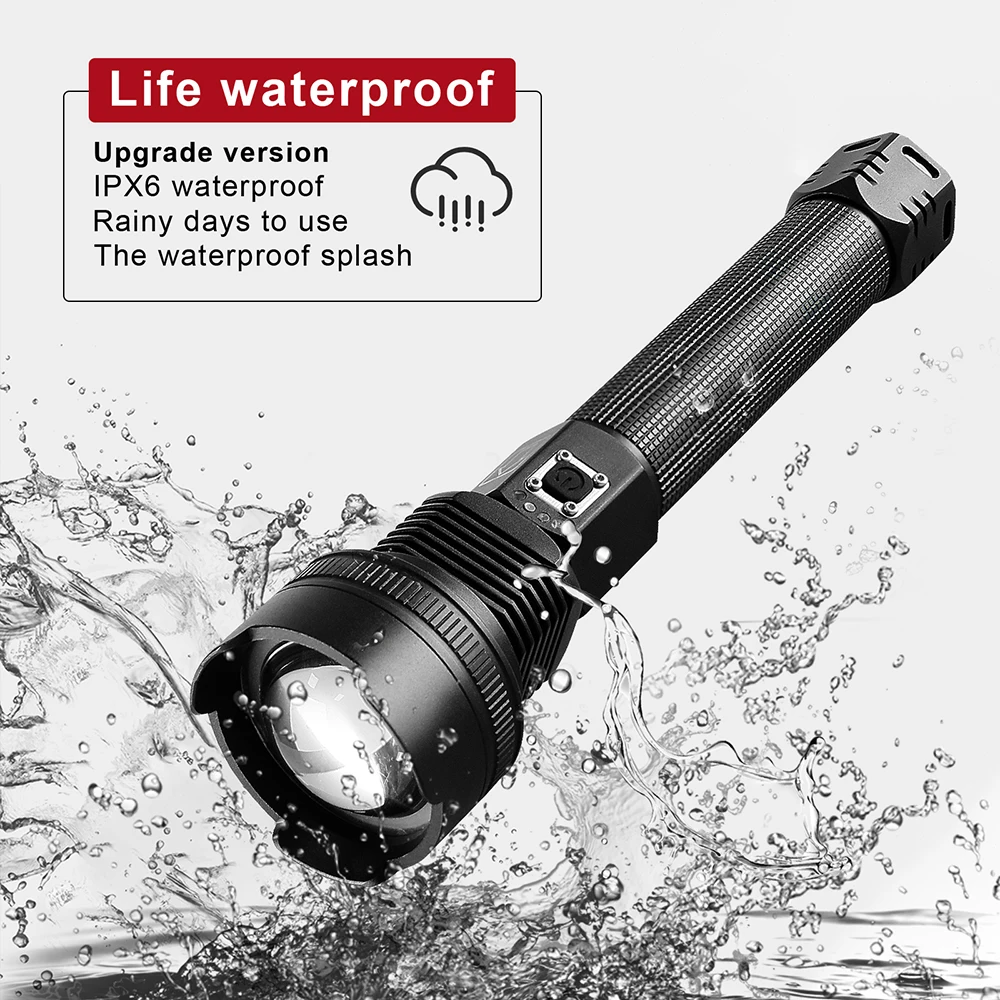 

XLamp XHP70 Rechargeable Powerful LED Flashlight 18650 CREE XHP70.2 Tactical Flashlight USB Bright Hunting Flash Light LED Torch