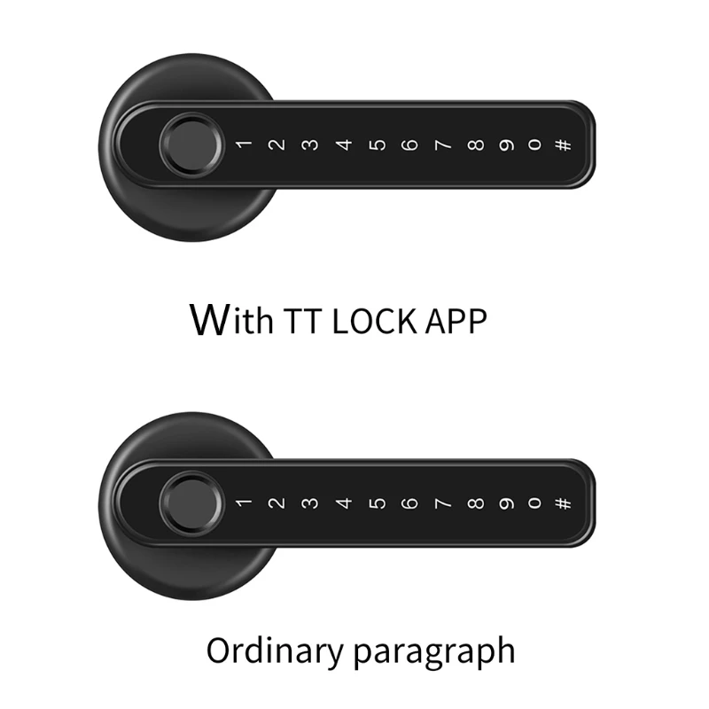 

Fast Unlock Black Digital Single Row Fingerprint Door Lock Store 50 Fingerprints for Home Office Apartment Hotel Garage