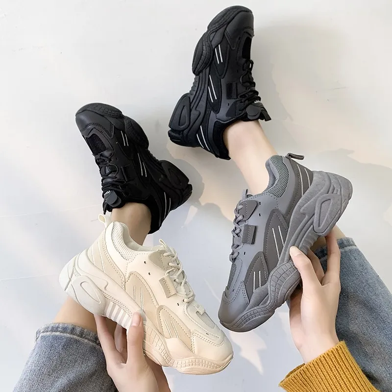 

2021 New Fashion White Black Women's Shoes, Women's Platform Sneakers, Women's Casual Sneakers, Outdoor Ladies' Sneakers
