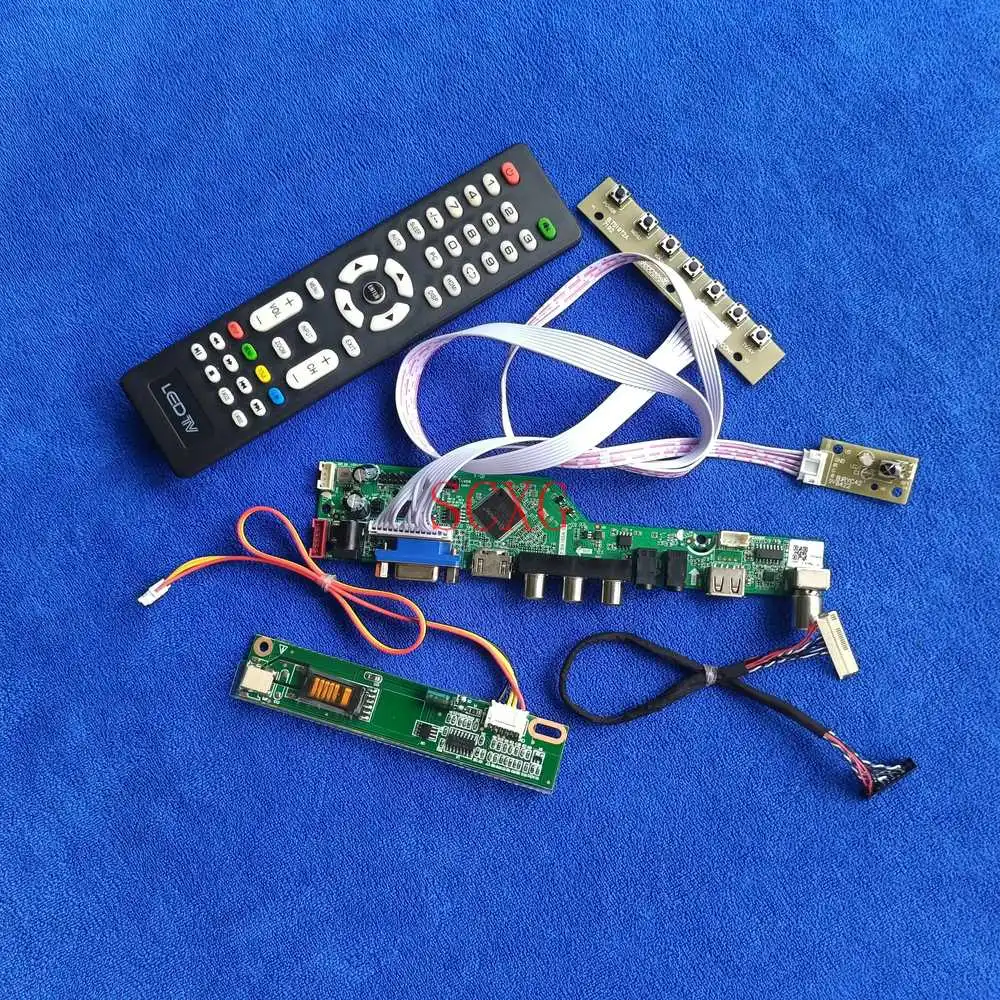 

Fit LP150X2/LP150X05/LP150X06 1024*768 DIY kit 30-Pin LVDS LCD matrix drive board 1CCFL Signal Analog USB VGA AV HDMI-compatible