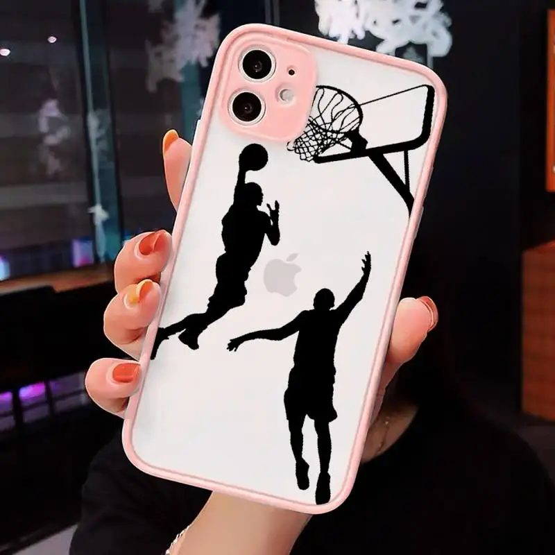 

Baseketball Football Tennis Sports Phone Case matte transparent For iphone 7 8 11 12 plus mini x xs xr pro max cover