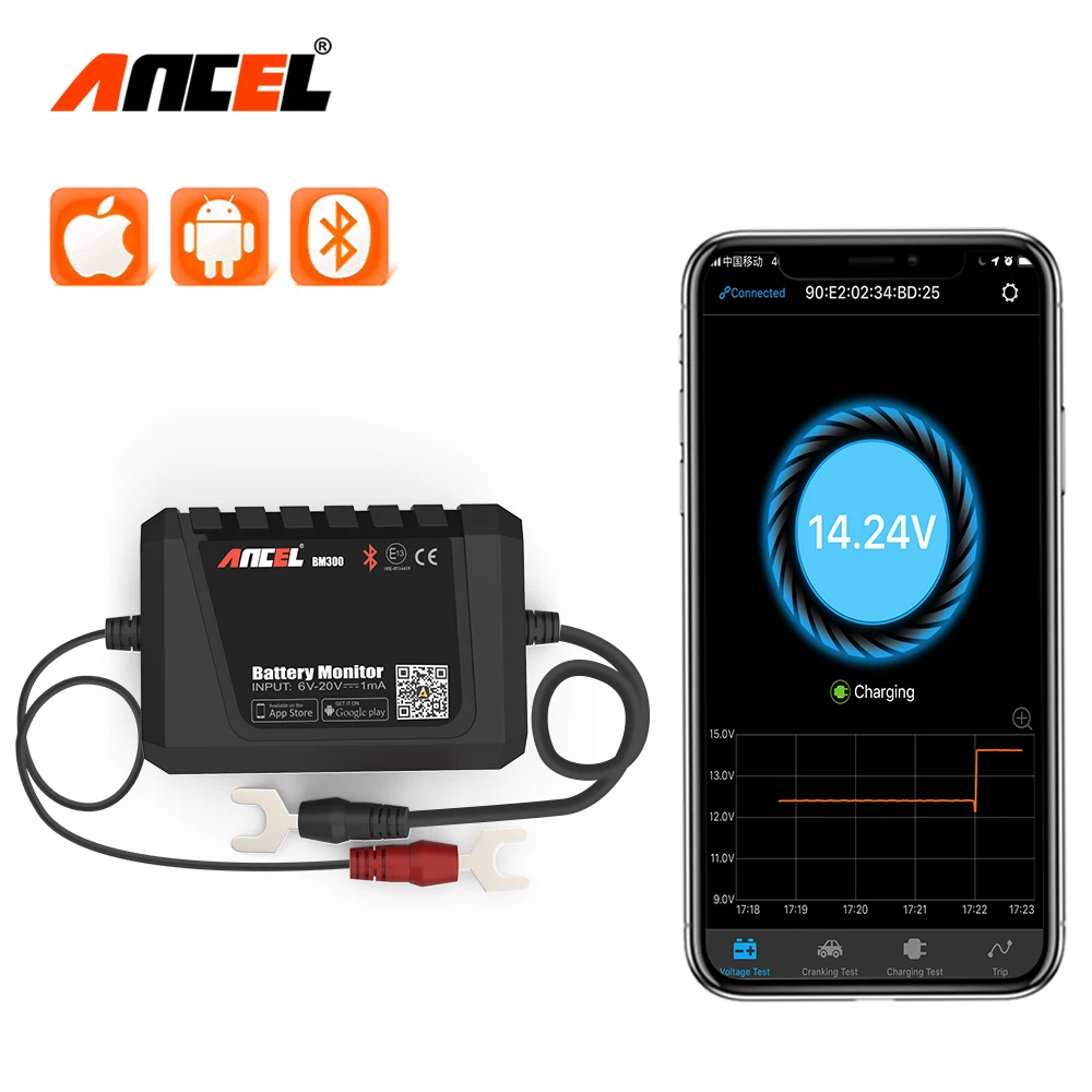 Bluetooth анализатор аккумулятора ANCEL BM300 12 В|Диагностические сканеры для автомобиля|