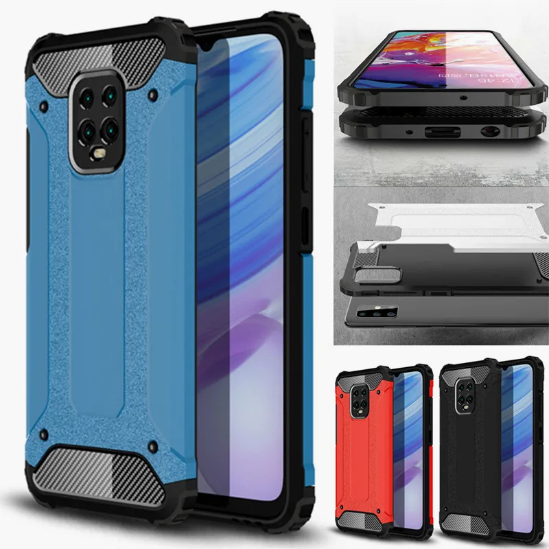 Противоударный защитный чехол для Xiaomi Redmi 10X Pro Гибридный Силиконовый прочный