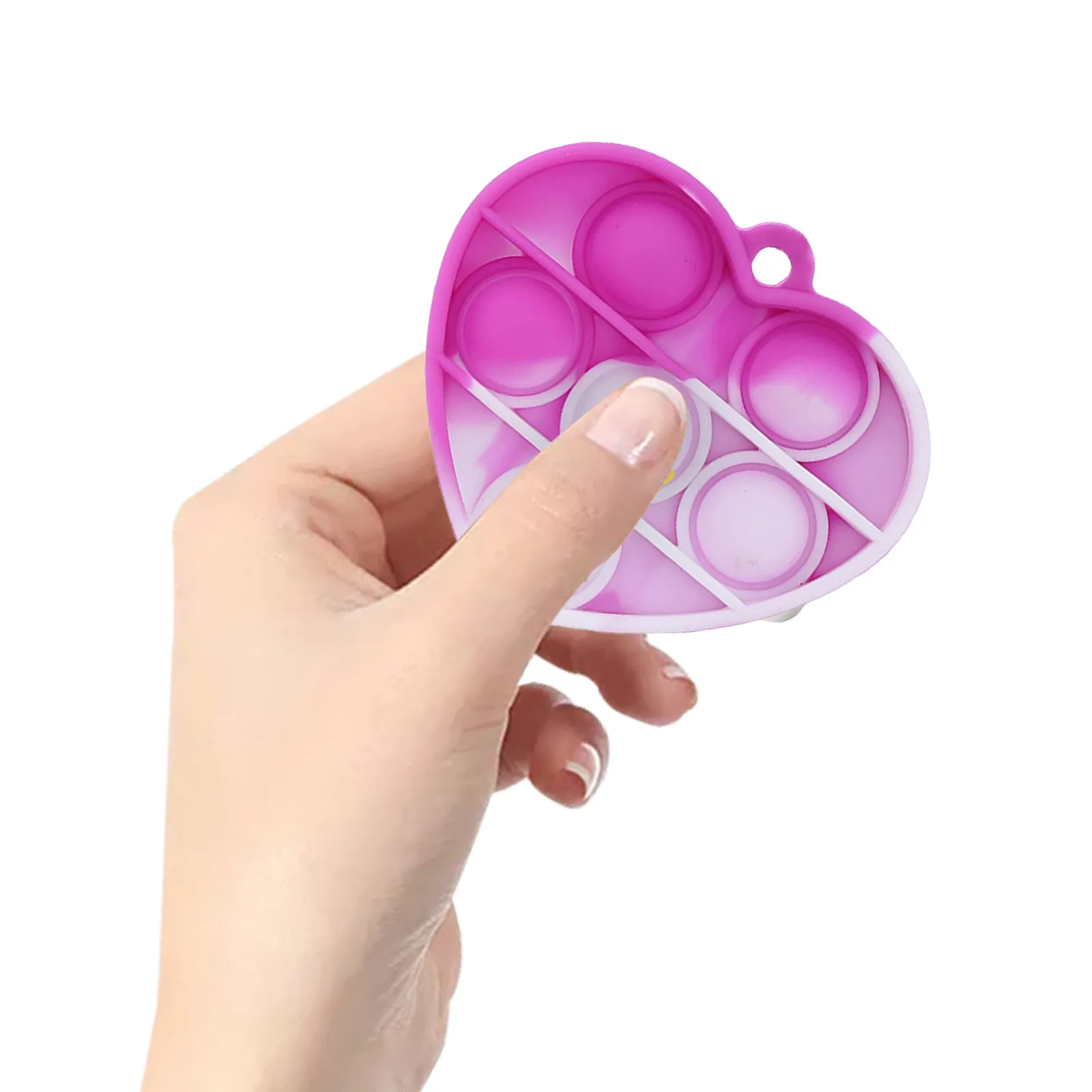 

Children Adult Tie-Dye Gradient Toy Push Bubble Fidget Pop Up Antistress Fidget Toys Sensory Key Ring Educational Toy