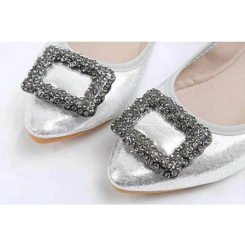 Женские балетки на плоской подошве со стразами comagic мягкие свадебные туфли