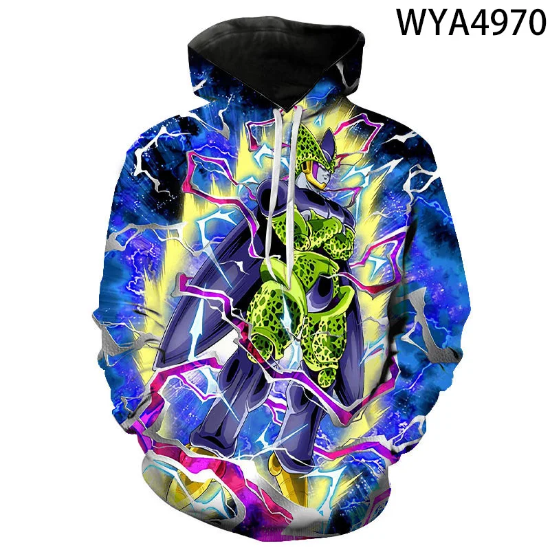 

2021 Spring and Autumn Men's Hoodie 3D Printing Japanese Anime Goku Children's Fashion Casual Sweatshirt Coat