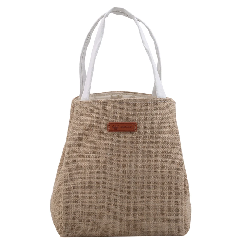 Новая высококачественная сумка для ланча из хлопка и льна алюминиевая фольга