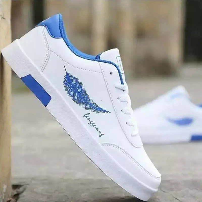 Мужские уличные Прогулочные дышащие кожаные кроссовки с принтом новые Брендовые